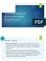 Administração e Economia para Engenheiros: Prof. Rennan O. Kanashiro