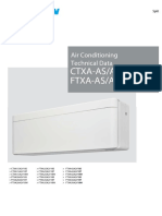 Ctxa-As/At/Aw, Ftxa-As/At/Aw: Air Conditioning Technical Data