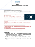 Anexo IV - Lista de Documentos - Convocatoria Pareceristas