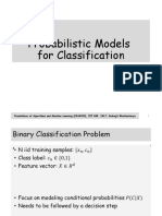 Probabilistic Models For Classification