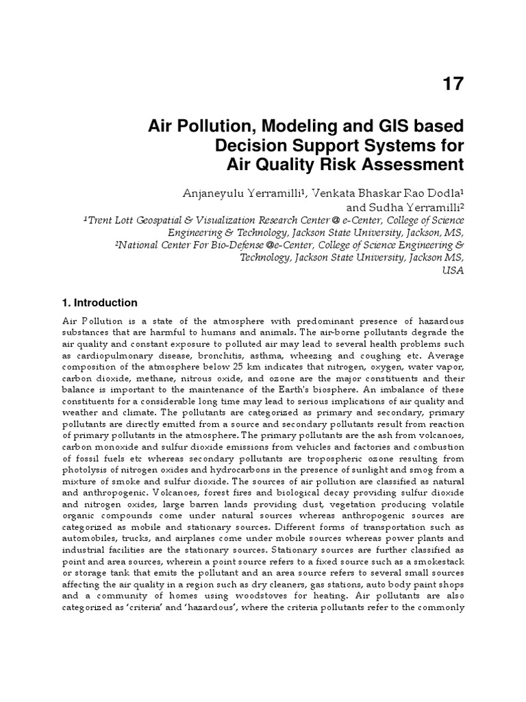 Air Pollution Modeling and GIS Based Dec | PDF | Air Pollution ...