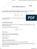 Método de Reducción - Sistemas de Ecuaciones Lineales (Nivel 3)