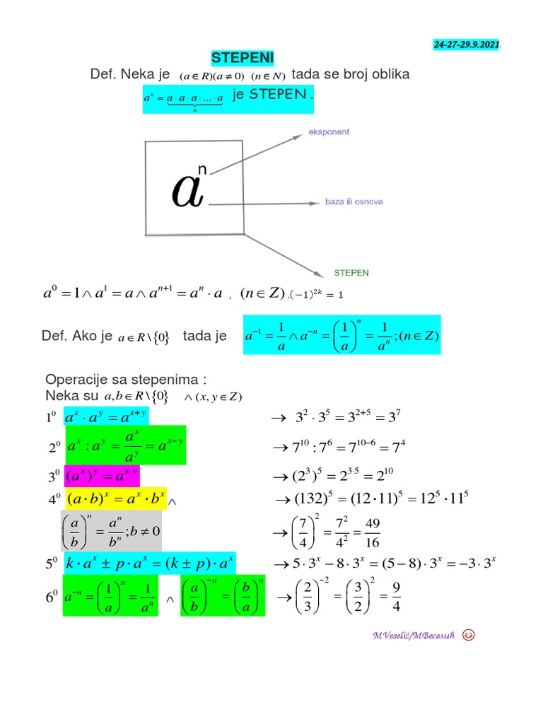 Stepeni | PDF
