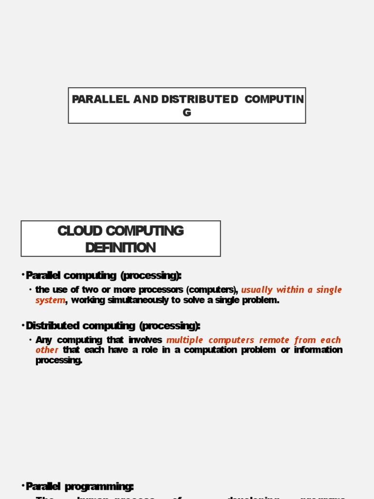 Parallel and Distributed Computing | PDF | Parallel Computing ...