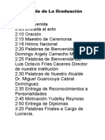 Agenda de La Graduación