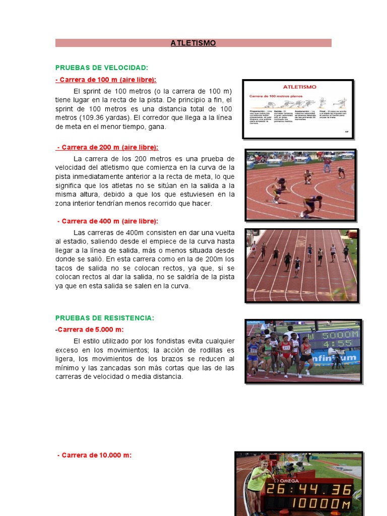 ATLETISMO | PDF | Deporte del atletismo | Deportes olímpicos