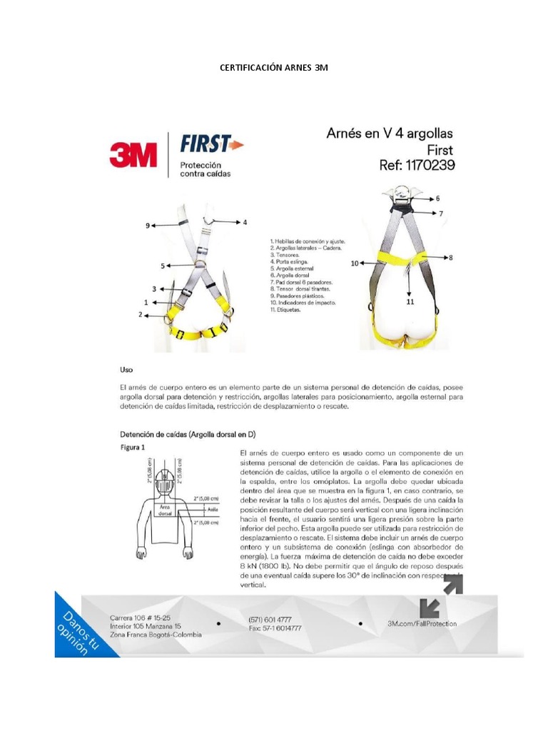 Ficha Técnica Arnes 3M PDF