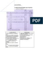 Crucigrama de Procesador de Texto