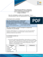 Guía de Actividades y Rúbrica de Evaluación - Fase 2 - Conceptualización Sobre Las Organizaciones y El Talento Humano