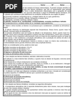 Fatores Que Influenciam No Clima - Simulado Respostas