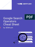 Google Search Operators Cheat Sheet: by Semrush