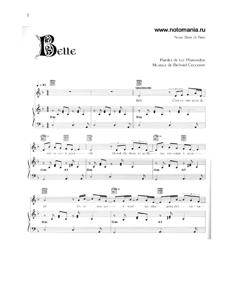 Notre Dame de Paris - Belle | PDF