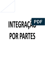 Integração Por Partes e Aplicações de Integrais