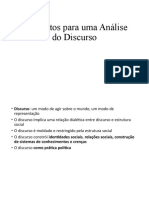 Elementos para uma Análise do Discurso