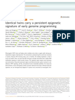 Identical Twins Carry A Persistent Epigenetic Signature of Early Genome Programming