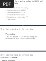 VARMA For Battery Voltage Forecasting 1