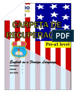 CARPETA DE RECUPERACION INGLÉS PRE-A1 - 1°y 2°