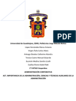Act. 1.3 Importancia, Características, Ciencias y Técnicas Auxiliares de La Administración. Marco Antonio López Hernández