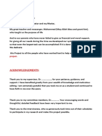 Dedication Examples For A Student Project PDF