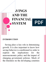 Savings and The Financial System
