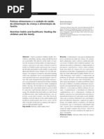 Praticas alimentares e o cuidado da saúde