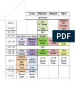 Schedule - Grade 12 St. Ignatius de Loyola