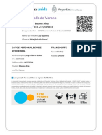 Certificado de Verano: Claromecó, Buenos Aires Del 24/12/2020 Al 31/12/2020