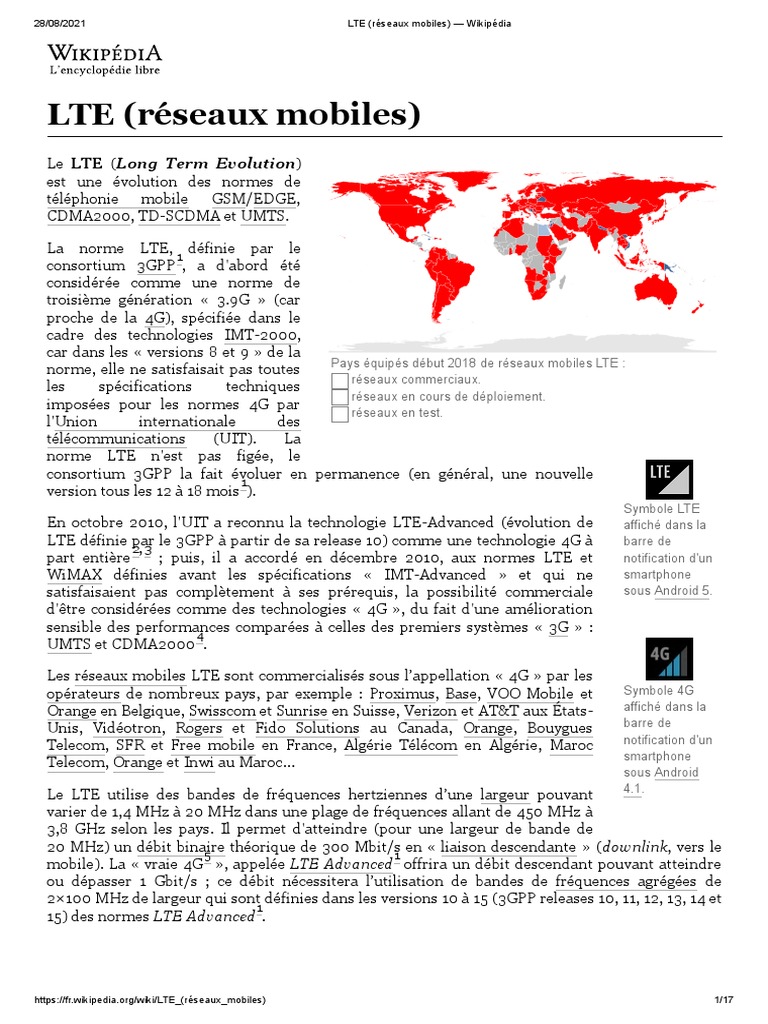 LTE (Réseaux Mobiles) | PDF | LTE (Télécommunication) | 4G