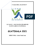Guatemala 2021: "Liceo Valle Del Atlántico"