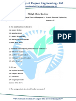 Department of Electrical Engineering - 09: Multiple Choice Questions