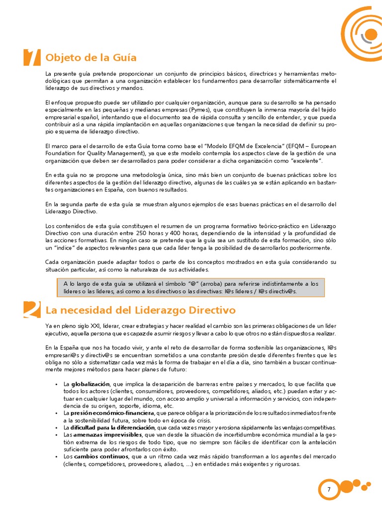 Guía de Liderazgo para Pymes Españolas | PDF | Liderazgo | Calidad ...