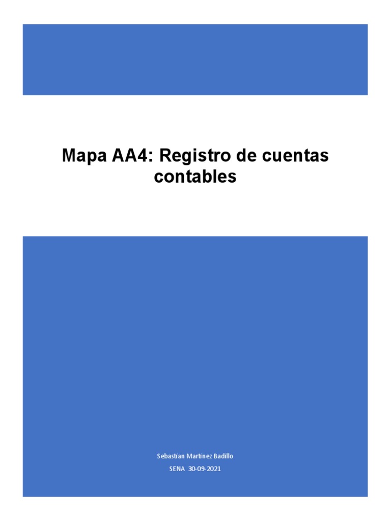 Registro de Cuentas Contables y Asientos | PDF