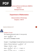 Department of Mathematics: Advanced Calculus and Numerical Methods (18MAT21) Rodrigue's Formula