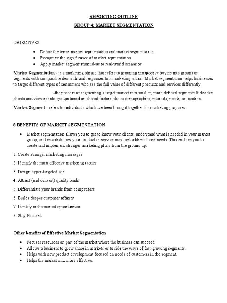 Market Segmentation Guide | PDF | Market Segmentation | Marketing
