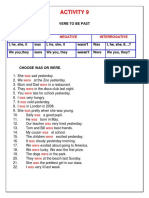 Activity 9 I 1 To Be Past