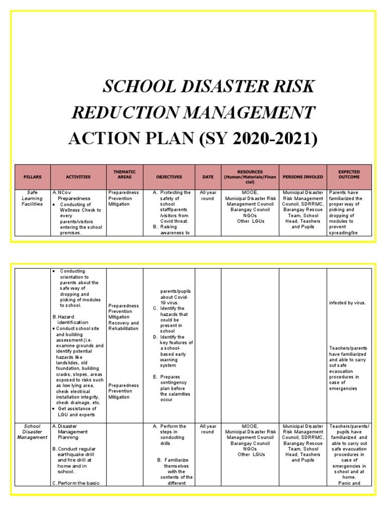 drrm-action-plan-pdf-emergency-management-risk