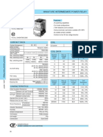 Miniature Intermediate Power Relay Spec Sheet