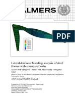 Lateral-Torsional Buckling Analysis of Steel Frames With Corrugated Webs