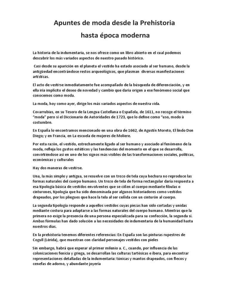 Historia de la indumentaria y moda | PDF | Ropa | Moda