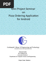 Mini Project Seminar On Pizza Ordering Application For Android