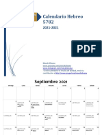 Calendario 5782 Morah Silvana 2021-2022