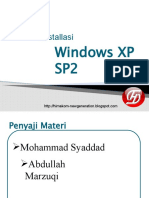 Installasi Windows XP SP2