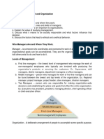 Chapter 3 - Management and Organization Learning Outcomes