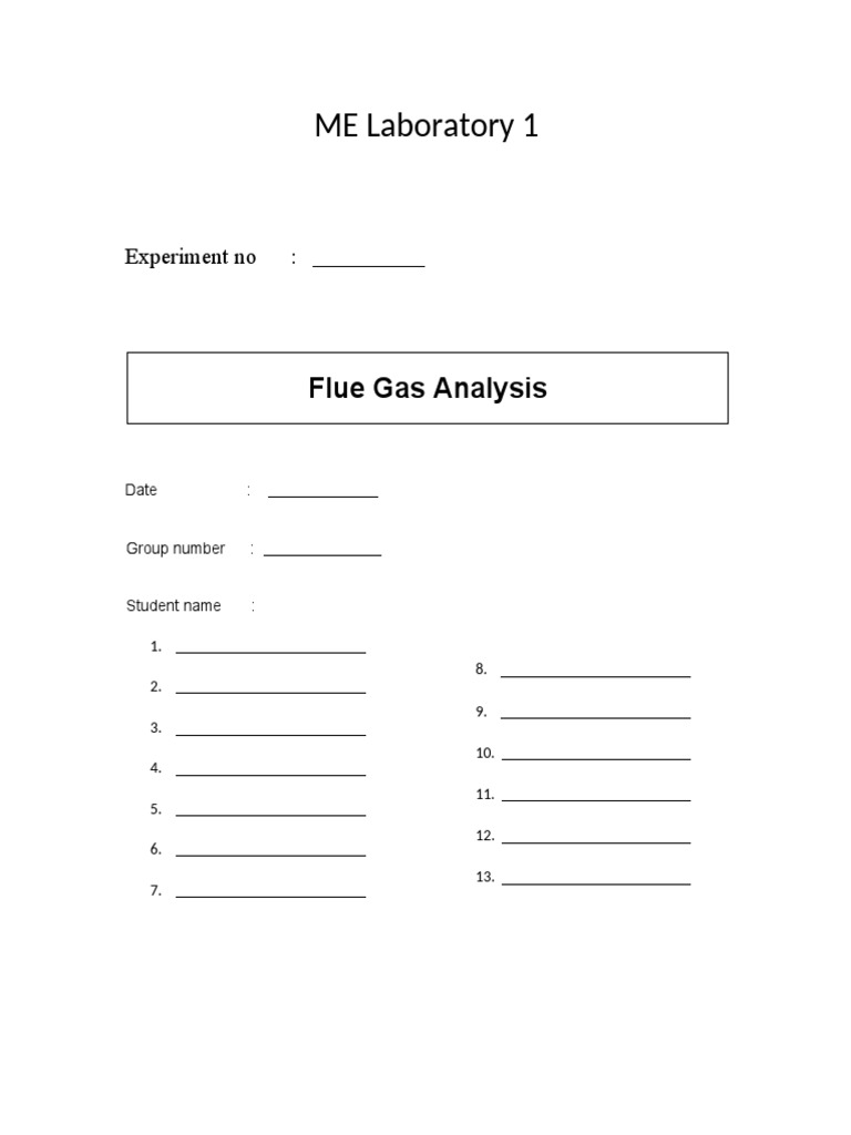 06 Flue Gas Analysis PDF Exhaust Gas Chemistry