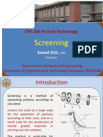ChE-205 Particle Technology Screening Effectiveness