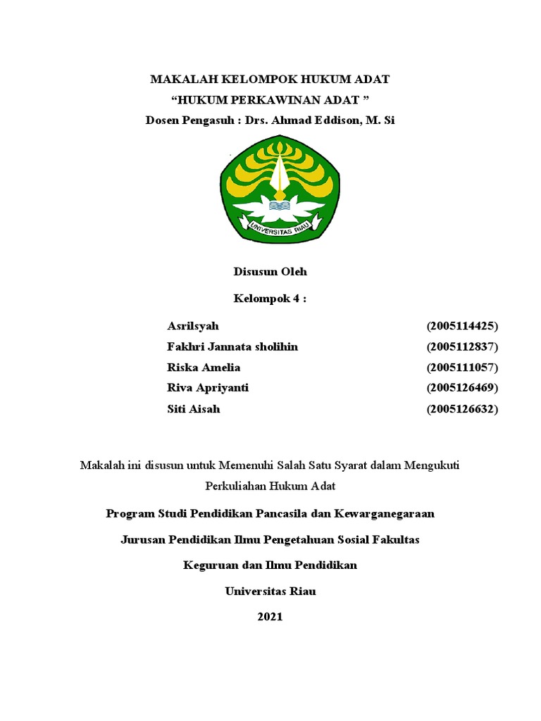 Makalah Perkawinan Adat Pdf