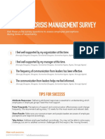Crisis Management Pulse Survey Templates