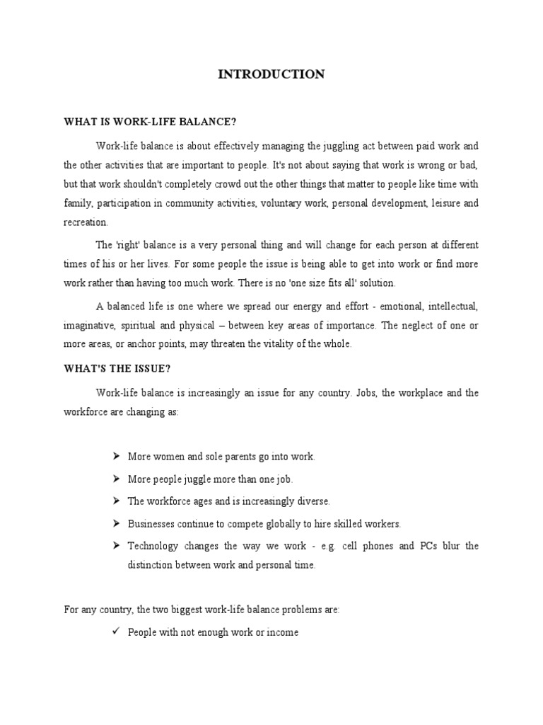 Work-Life Balance: A Modern Challenge | PDF | Banks | Employment