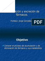 Acumulación y Excreción de Fármacos