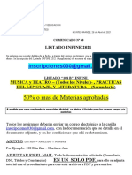 40 - Comunicado #3 - Listado 108 B Infine (Ampliación)